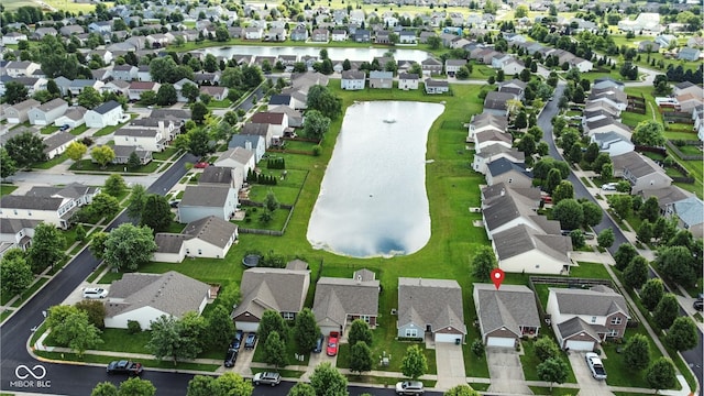 2253 Bridlewood Dr, Franklin, IN 46131 - aerial view of property and surrounding area with nearby suburban area and a nearby body of water