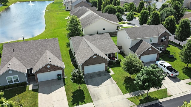 2253 Bridlewood Dr, Franklin, IN 46131 - aerial perspective of suburban area featuring a large body of water