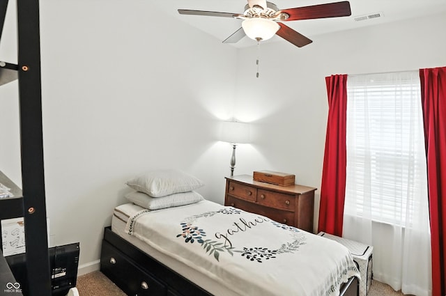 2253 Bridlewood Dr, Franklin, IN 46131 - carpeted bedroom featuring ceiling fan