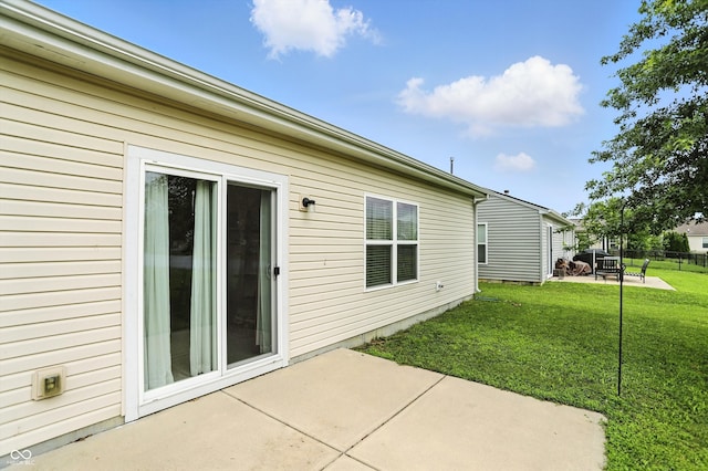 2253 Bridlewood Dr, Franklin, IN 46131 - rear view of house with a patio and a lawn