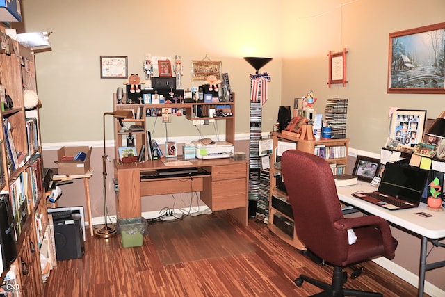 650 S Eagles Way, Crawfordsville, IN 47933 - office with dark wood-style flooring and baseboards