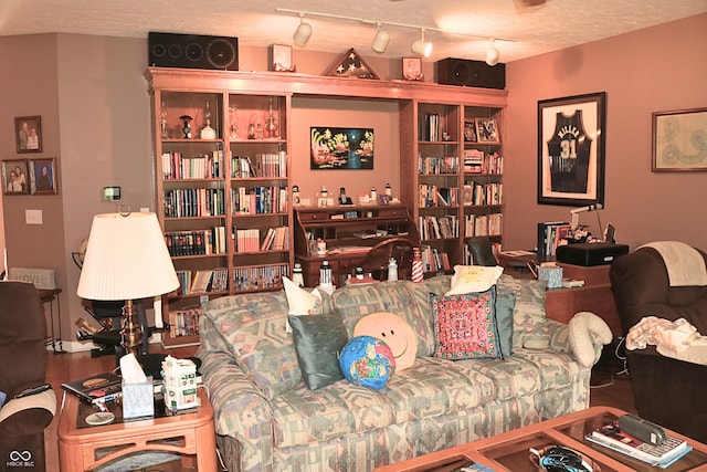 650 S Eagles Way, Crawfordsville, IN 47933 - living room with wood finished floors and a textured ceiling