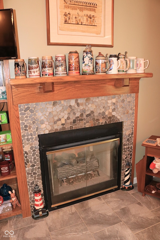 650 S Eagles Way, Crawfordsville, IN 47933 - detailed view of a tiled fireplace
