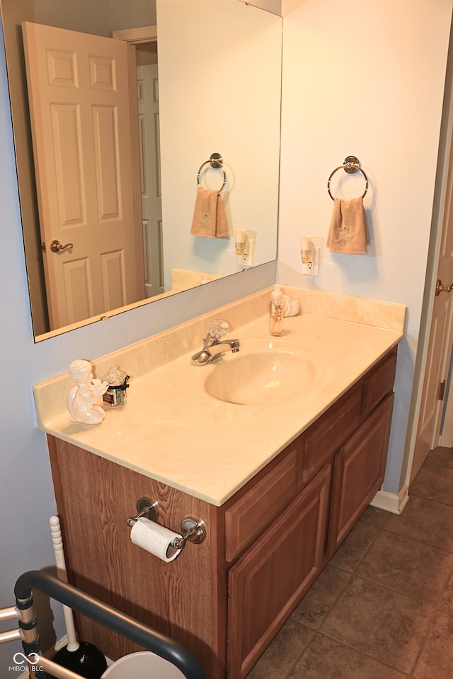 650 S Eagles Way, Crawfordsville, IN 47933 - bathroom with vanity and tile patterned flooring