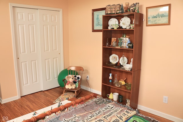 650 S Eagles Way, Crawfordsville, IN 47933 - sitting room featuring wood finished floors and baseboards