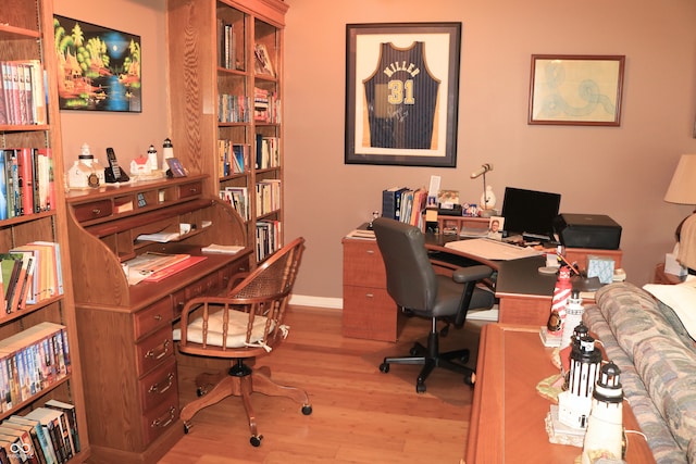 650 S Eagles Way, Crawfordsville, IN 47933 - office area featuring wood finished floors and baseboards