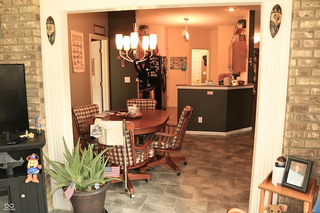 650 S Eagles Way, Crawfordsville, IN 47933 - dining area featuring a chandelier