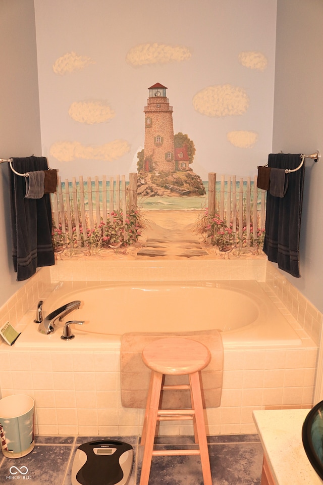 650 S Eagles Way, Crawfordsville, IN 47933 - bathroom featuring a garden tub and vanity