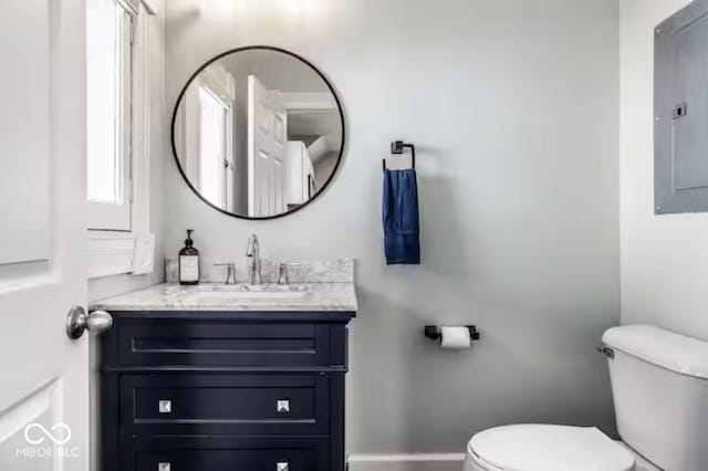 213 E 15th St, Indianapolis, IN 46202 - half bath with electric panel and vanity