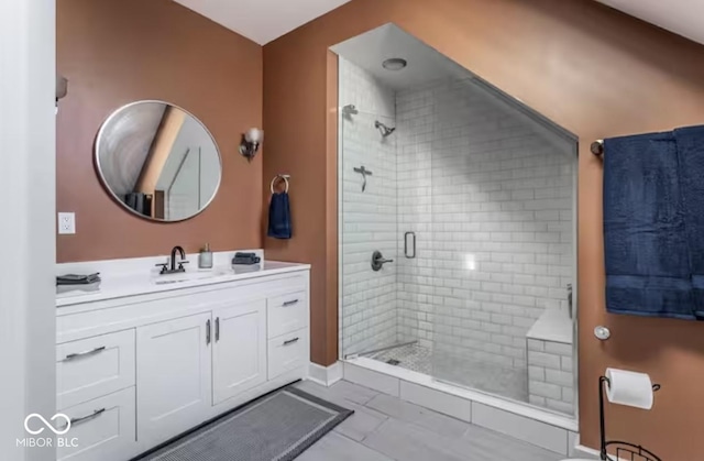 213 E 15th St, Indianapolis, IN 46202 - full bathroom featuring vanity and a shower stall