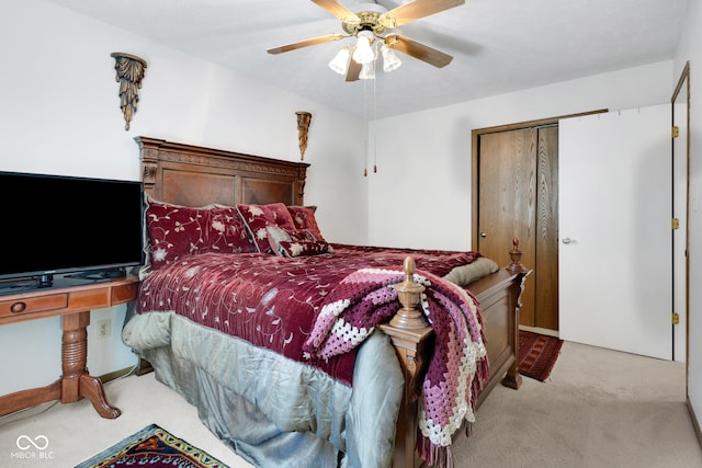 6439 Bower Dr, Indianapolis, IN 46241 - bedroom featuring carpet flooring and a ceiling fan