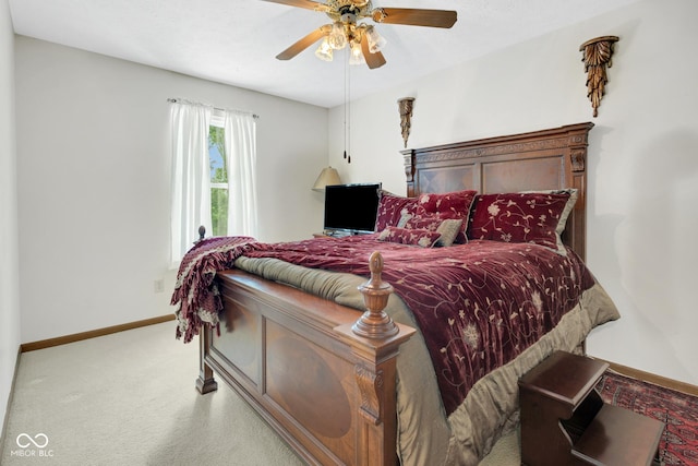 6439 Bower Dr, Indianapolis, IN 46241 - bedroom with carpet flooring and ceiling fan