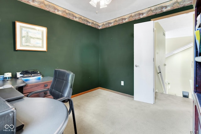 6439 Bower Dr, Indianapolis, IN 46241 - home office with carpet flooring and baseboards