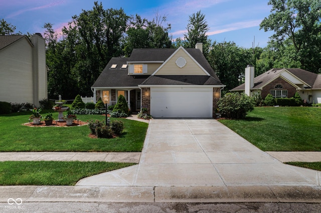 6439 Bower Dr, Indianapolis, IN 46241 - traditional-style house featuring a front yard, concrete driveway, a garage, and brick siding