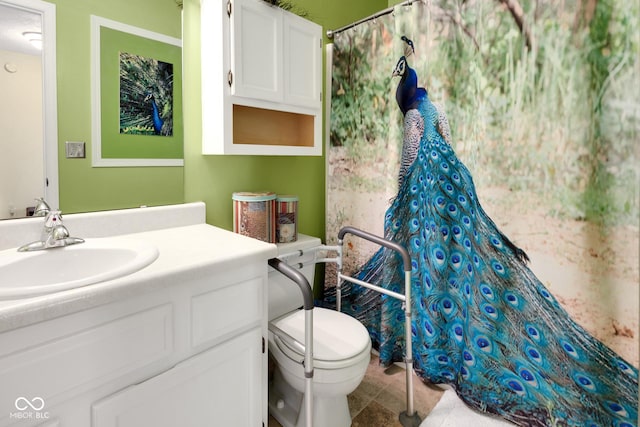 6439 Bower Dr, Indianapolis, IN 46241 - bathroom featuring vanity and a shower with shower curtain