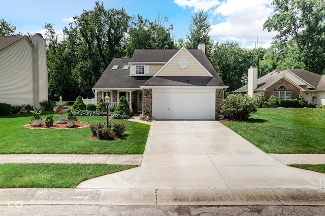 6439 Bower Dr, Indianapolis, IN 46241 - traditional-style house with a front lawn, driveway, an attached garage, and roof with shingles