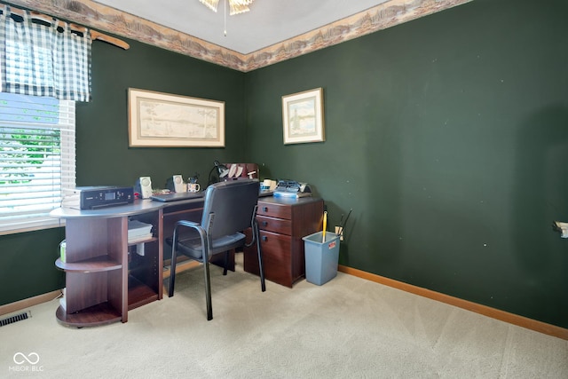 6439 Bower Dr, Indianapolis, IN 46241 - office area with carpet and baseboards