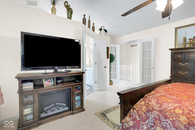 6439 Bower Dr, Indianapolis, IN 46241 - bedroom with lofted ceiling, carpet flooring, ensuite bath, and ceiling fan