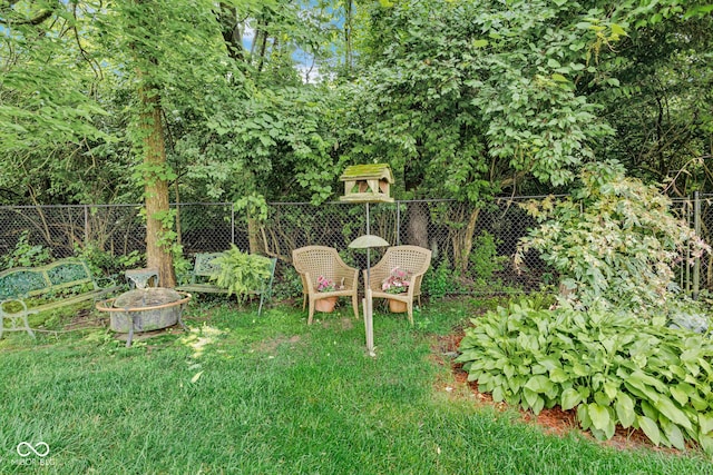 6439 Bower Dr, Indianapolis, IN 46241 - view of yard featuring an outdoor fire pit