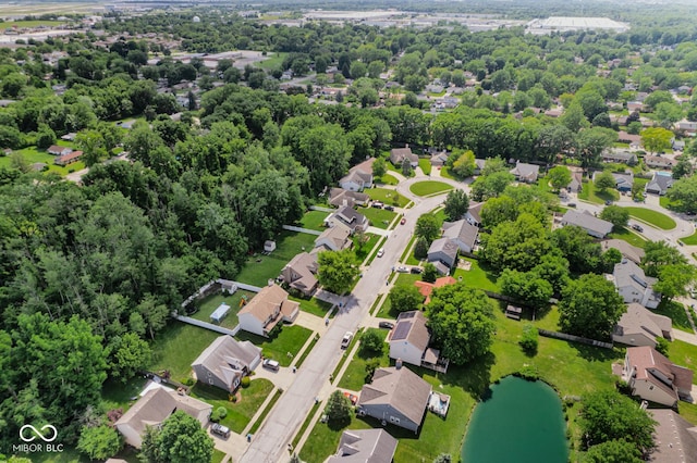 6439 Bower Dr, Indianapolis, IN 46241 - aerial perspective of suburban area with a large body of water