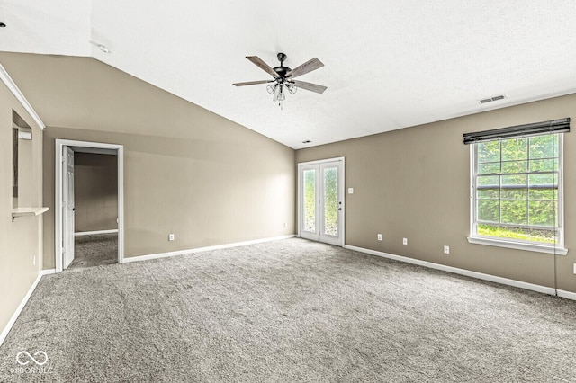1540 Brook Pointe Dr, Indianapolis, IN 46234 - carpeted spare room with lofted ceiling and a ceiling fan