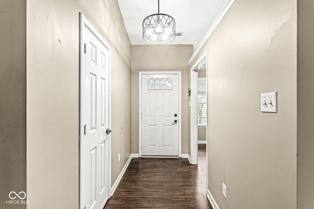 1540 Brook Pointe Dr, Indianapolis, IN 46234 - doorway with dark wood finished floors and baseboards