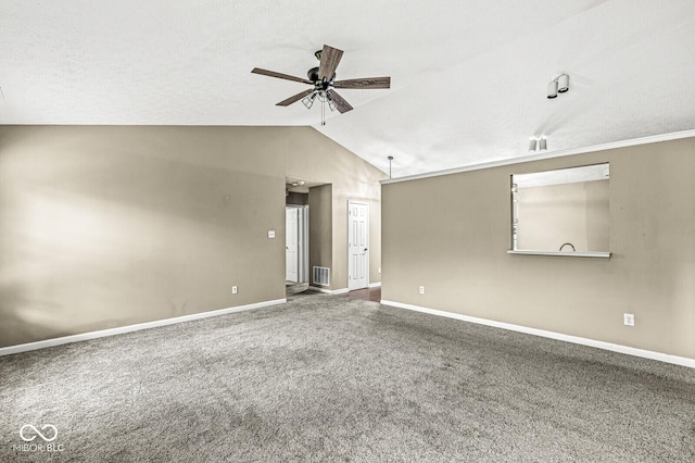 1540 Brook Pointe Dr, Indianapolis, IN 46234 - carpeted empty room with a ceiling fan and lofted ceiling