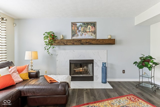 6711 Crestwell Ln, Indianapolis, IN 46268 - living room featuring wood finished floors and a high end fireplace