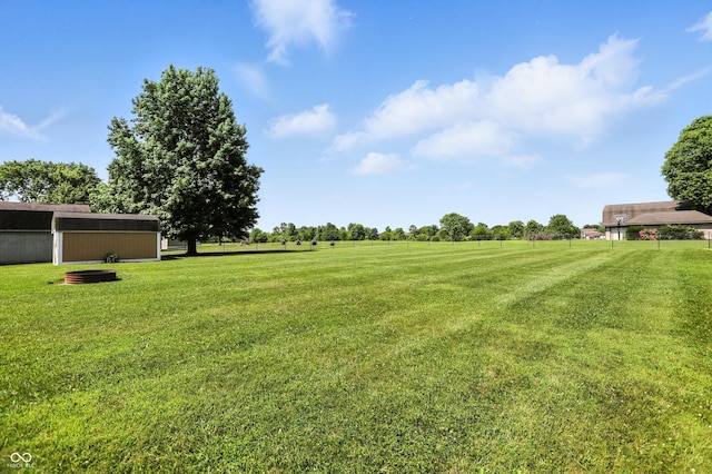 8030 5 Points Rd, Indianapolis, IN 46259 - view of grassy yard with an outbuilding