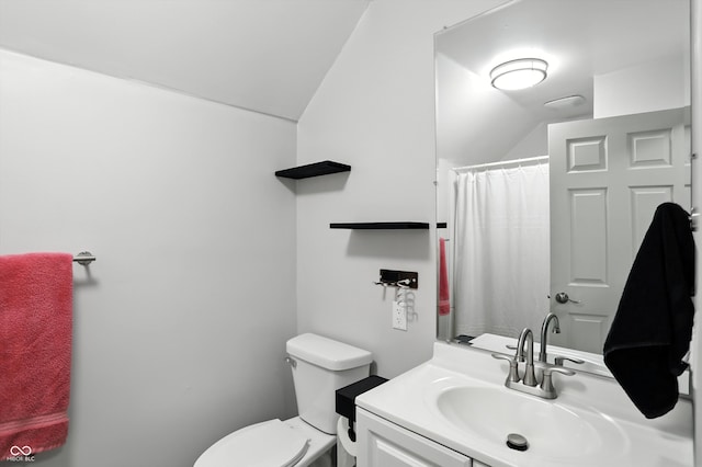 8030 5 Points Rd, Indianapolis, IN 46259 - bathroom with lofted ceiling and vanity