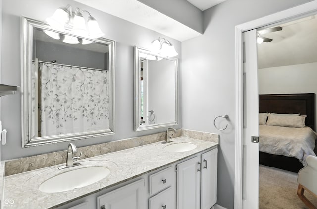 8030 5 Points Rd, Indianapolis, IN 46259 - bathroom with double vanity and connected bathroom