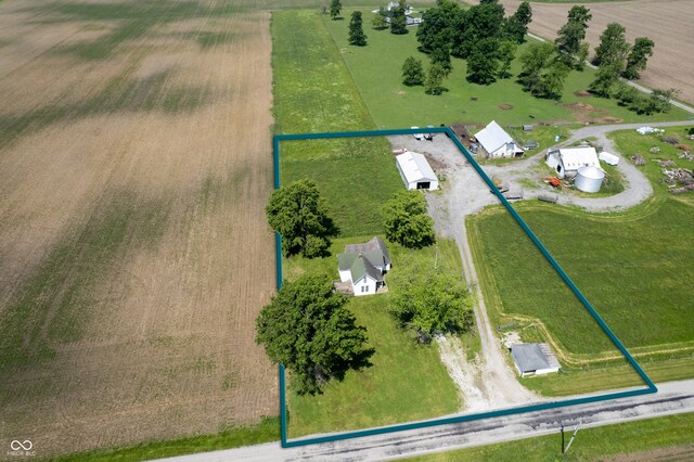 5396 N 1000 E, Sheridan, IN 46069 - overview of rural landscape with property parcel outlined