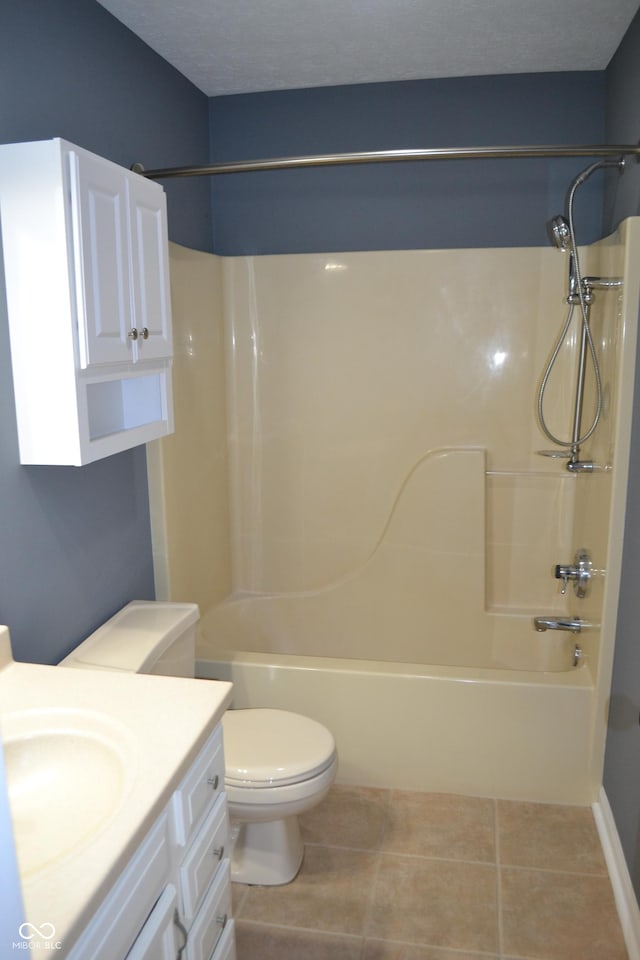 112 Marble Arch Way, Lafayette, IN 47905 - bathroom featuring vanity, shower / tub combination, and tile patterned floors
