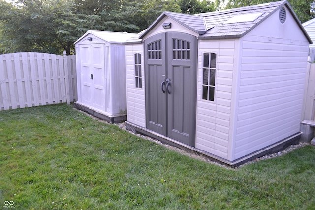 112 Marble Arch Way, Lafayette, IN 47905 - view of shed with a fenced backyard