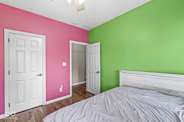 2920 Bloomsbury S, Greenwood, IN 46143 - bedroom with wood finished floors and ceiling fan