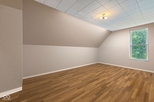 206 E Franklin St, Roachdale, IN 46172 - bonus room featuring wood finished floors and vaulted ceiling