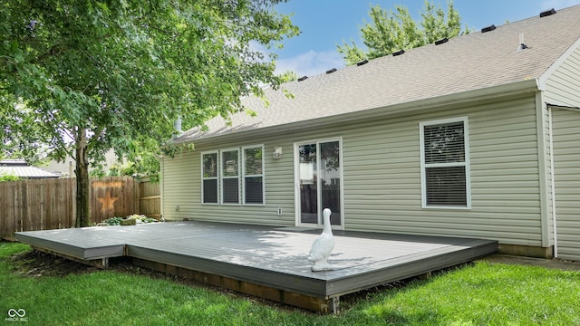 6816 Minnow Dr, Indianapolis, IN 46237 - back of house with a wooden deck