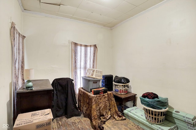 315 N High St, Hartford City, IN 47348 - office featuring crown molding and wood finished floors