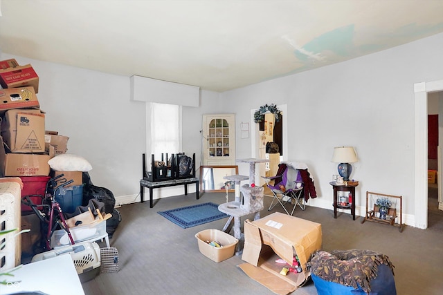 315 N High St, Hartford City, IN 47348 - carpeted living room featuring baseboards