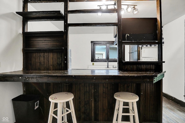 115 Simpson St, Crawfordsville, IN 47933 - kitchen with wood finished floors and baseboards