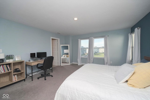 11663 Winnower, Noblesville, IN 46060 - bedroom with carpet flooring, a desk, and recessed lighting