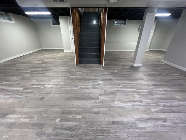 5363 Primrose Ave, Indianapolis, IN 46220 - finished below grade area featuring wood finished floors and stairs