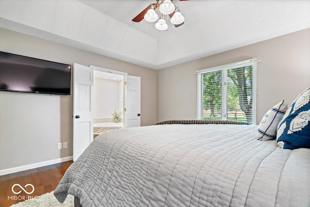 770 Viewpoint Dr, Plainfield, IN 46168 - bedroom with dark wood finished floors and ceiling fan