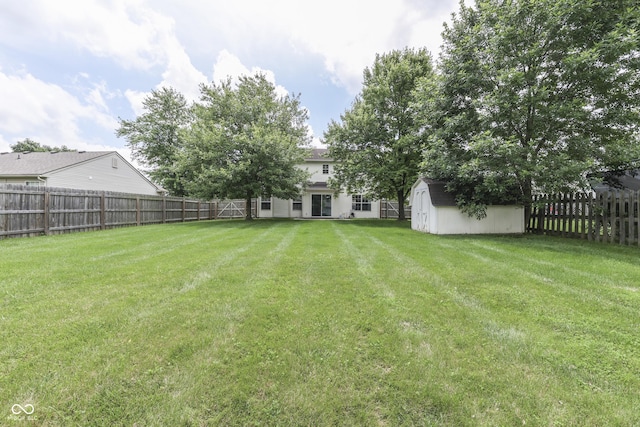 7914 Willow Wind Cir, Indianapolis, IN 46239 - fenced backyard with a storage shed