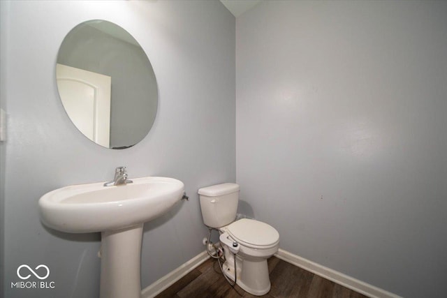 5859 Edelle Dr, Indianapolis, IN 46237 - half bath with wood finished floors and baseboards