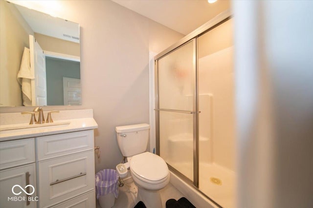 3609 Merchmont Rd, Bargersville, IN 46106 - full bathroom featuring a stall shower and vanity