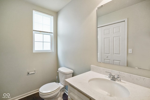 6670 Shooting Star Dr, Whitestown, IN 46075 - half bathroom featuring vanity and wood finished floors