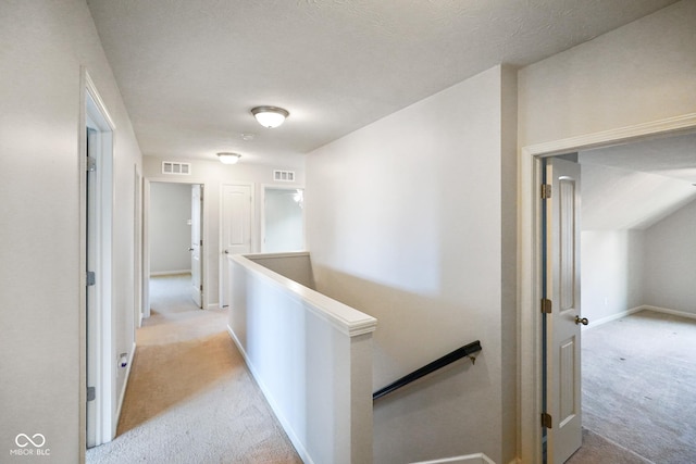 6670 Shooting Star Dr, Whitestown, IN 46075 - hall with an upstairs landing and light colored carpet