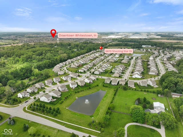 6670 Shooting Star Dr, Whitestown, IN 46075 - aerial perspective of suburban area with a nearby body of water