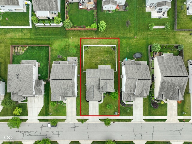 6670 Shooting Star Dr, Whitestown, IN 46075 - aerial perspective of suburban area with property parcel outlined